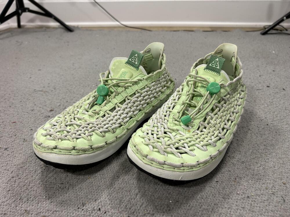 Nike ACG Watercat+ Shoes Mens Size 6 Green Woven Water Sneaker Beach